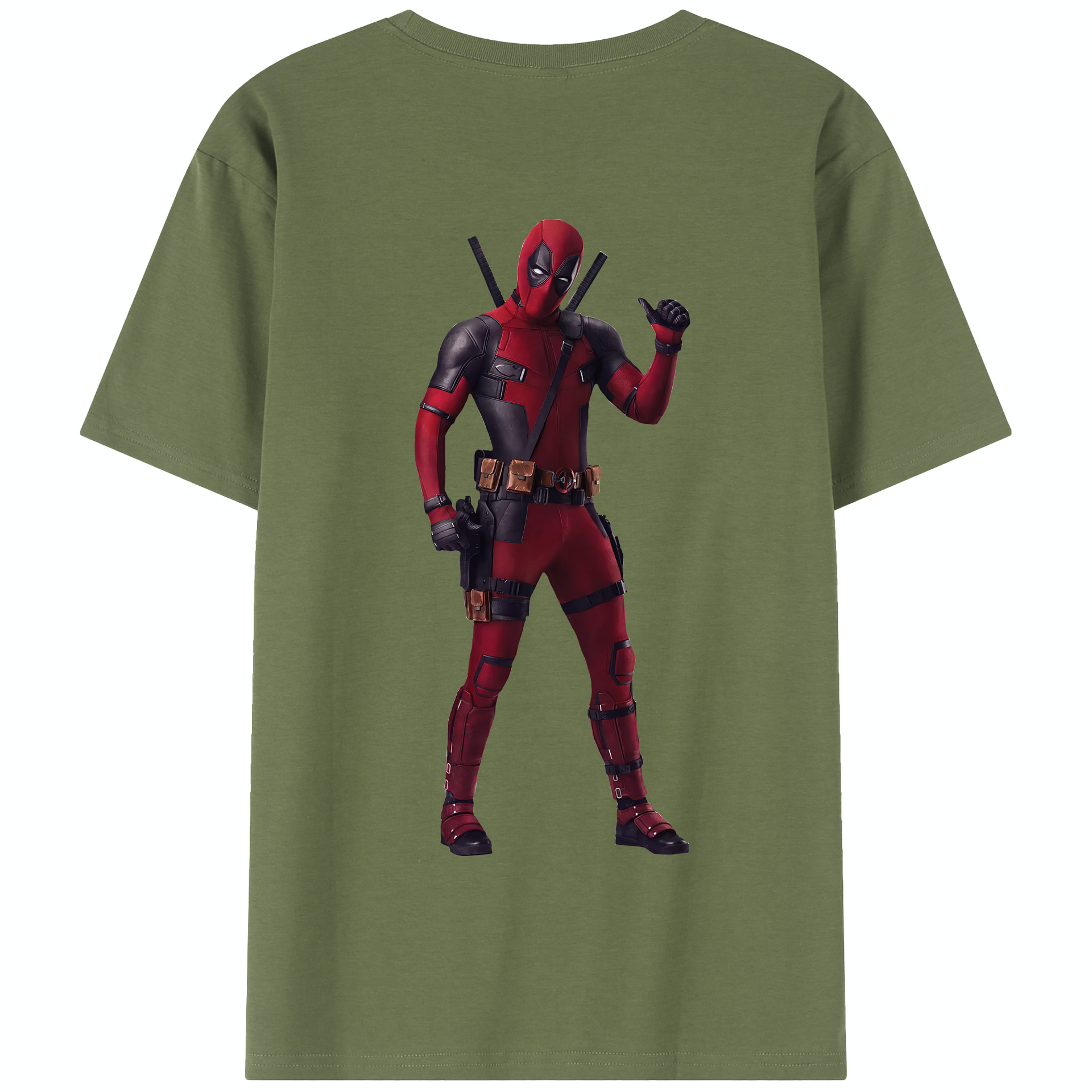 （画像用） Deadpool デッドプール 綿100％半袖Tシャツ（背面プリント）